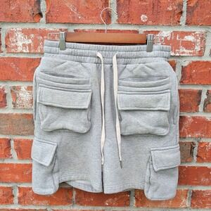 EPTM Cargo Sweat Shorts Mens Small 30 Gray Fleece Multi-Pocket Streetwear